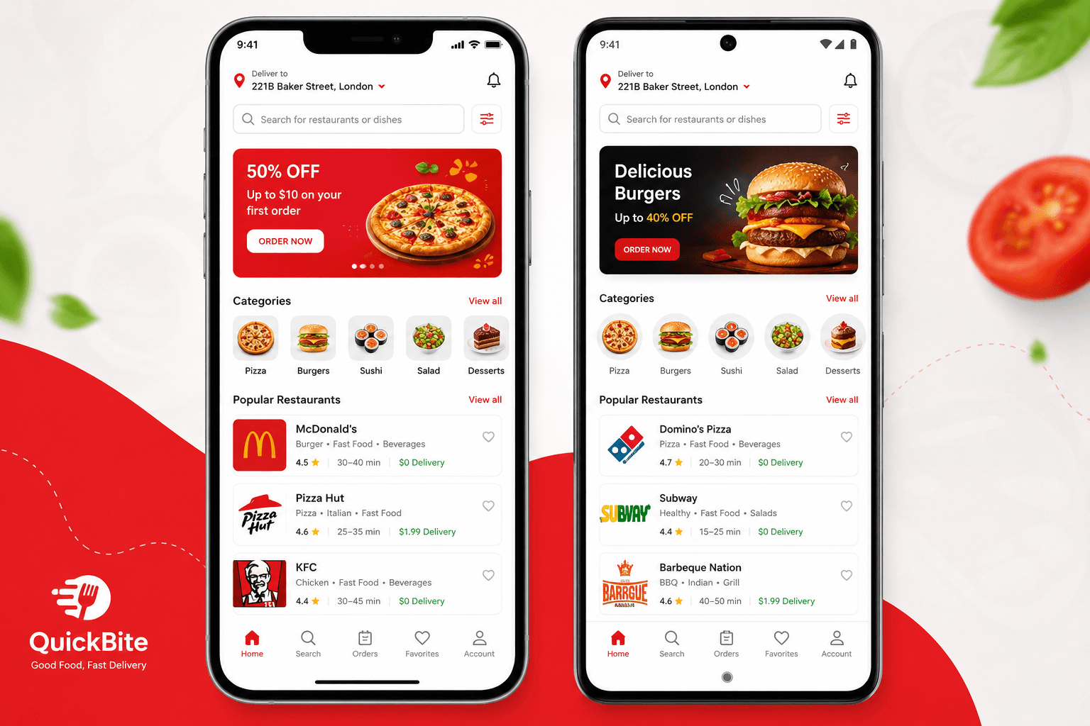 QuickBite – Food Delivery Mobile App