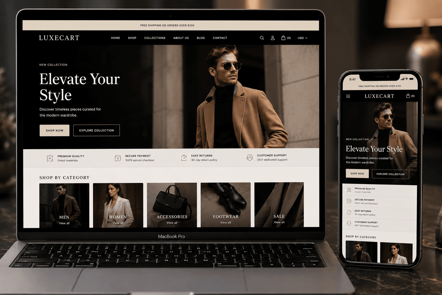 LuxeCart – Premium E-commerce Fashion Store